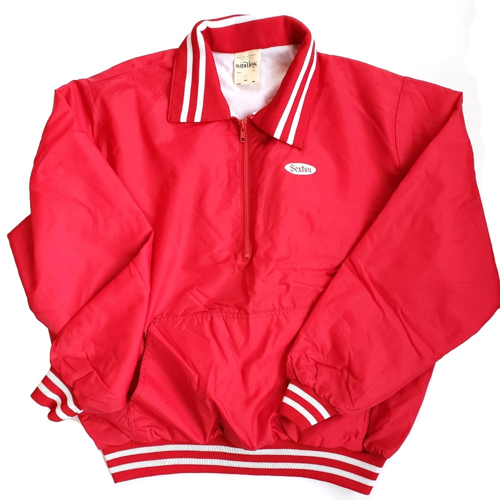 VINTAGE SEXTON 1/4 ZIP WIND BOMBER JACKET